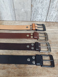 Bull hide leather belt