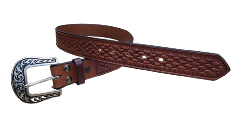 1 1/2" Cattleman Belt - Hand Stamped