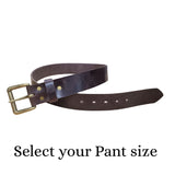 Chocolate BUFFALO Belt- 1 1/2"