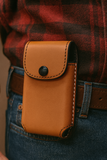 Custom Leather Phone Holster-Snap Closure